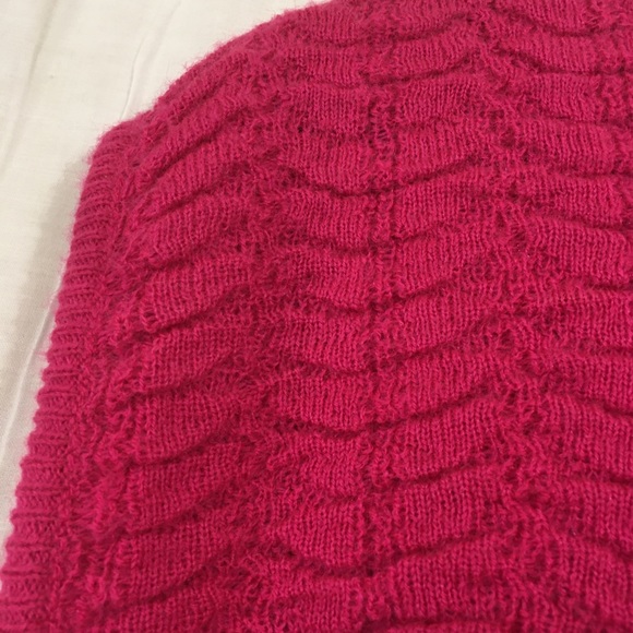 Vintage 80s Chaus Sleeveless Knit Sweater Hot Pink - Picture 6 of 14